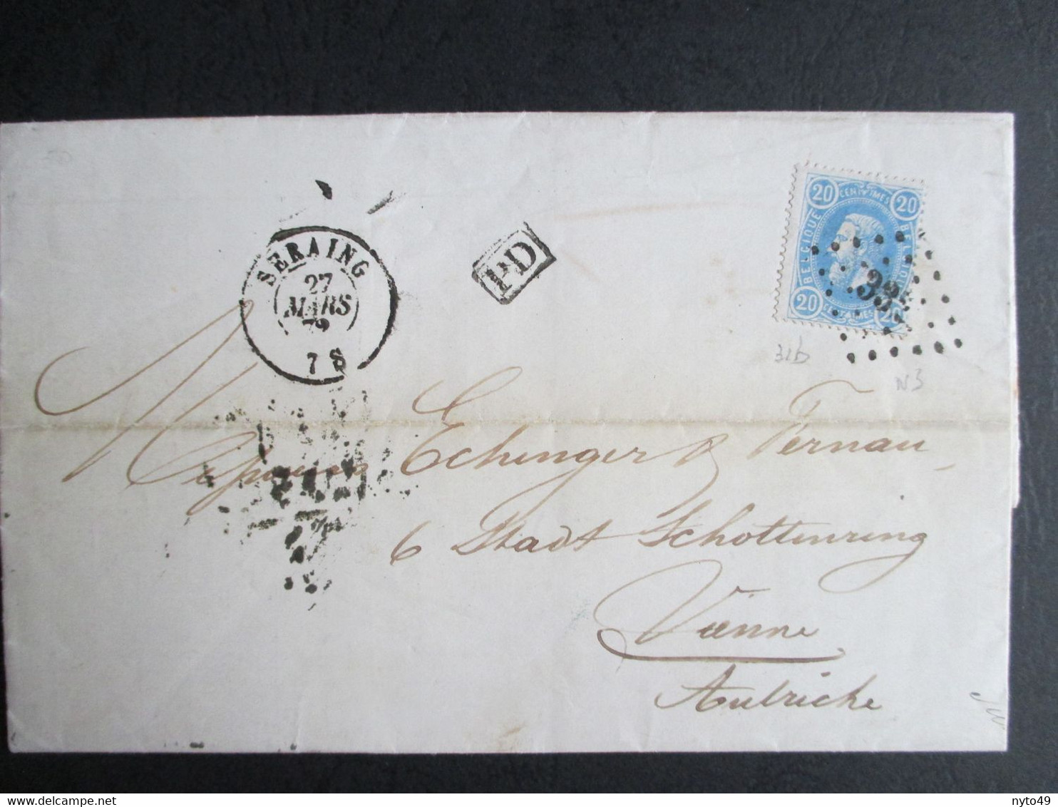 Nr 31 - Leopold II - Brief Uit Seraing Naar Wenen - 1869-1883 Leopold II.