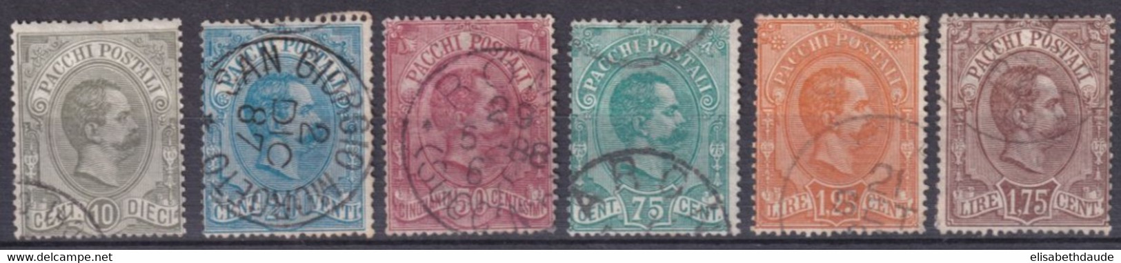 ITALIE - 1928 - COLIS-POSTAUX - SERIE COMPLETE YVERT N°1/6 OBLITERES SUP ! - COTE = 280 EUR. - Used