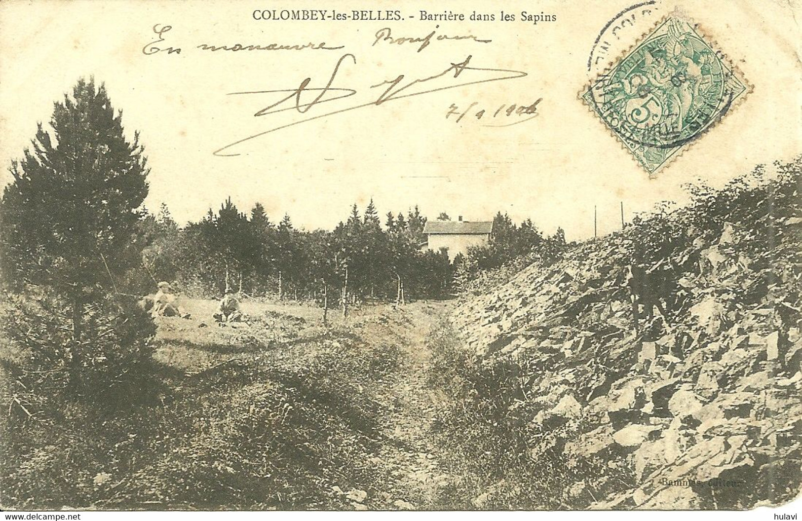 54  COLOMBEY LES BELLES - BARRIERE DANS LES SAPINS (ref A1728) - Colombey Les Belles