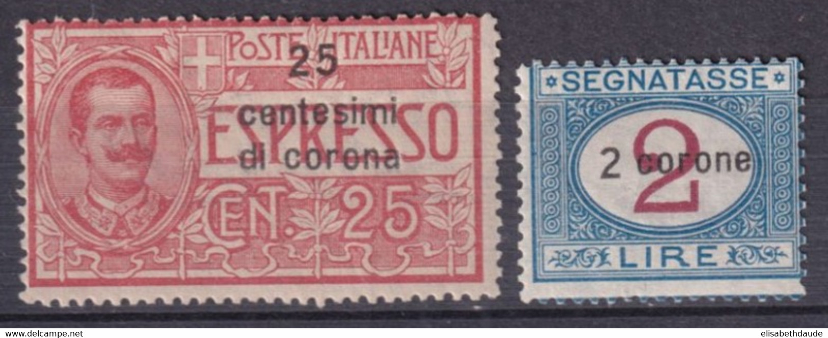 ITALIA / DALMATIE - 1921/22 - EXPRES YVERT N°1 + TAXE 3 * MLH - COTE = 33 EUR. - Dalmatie