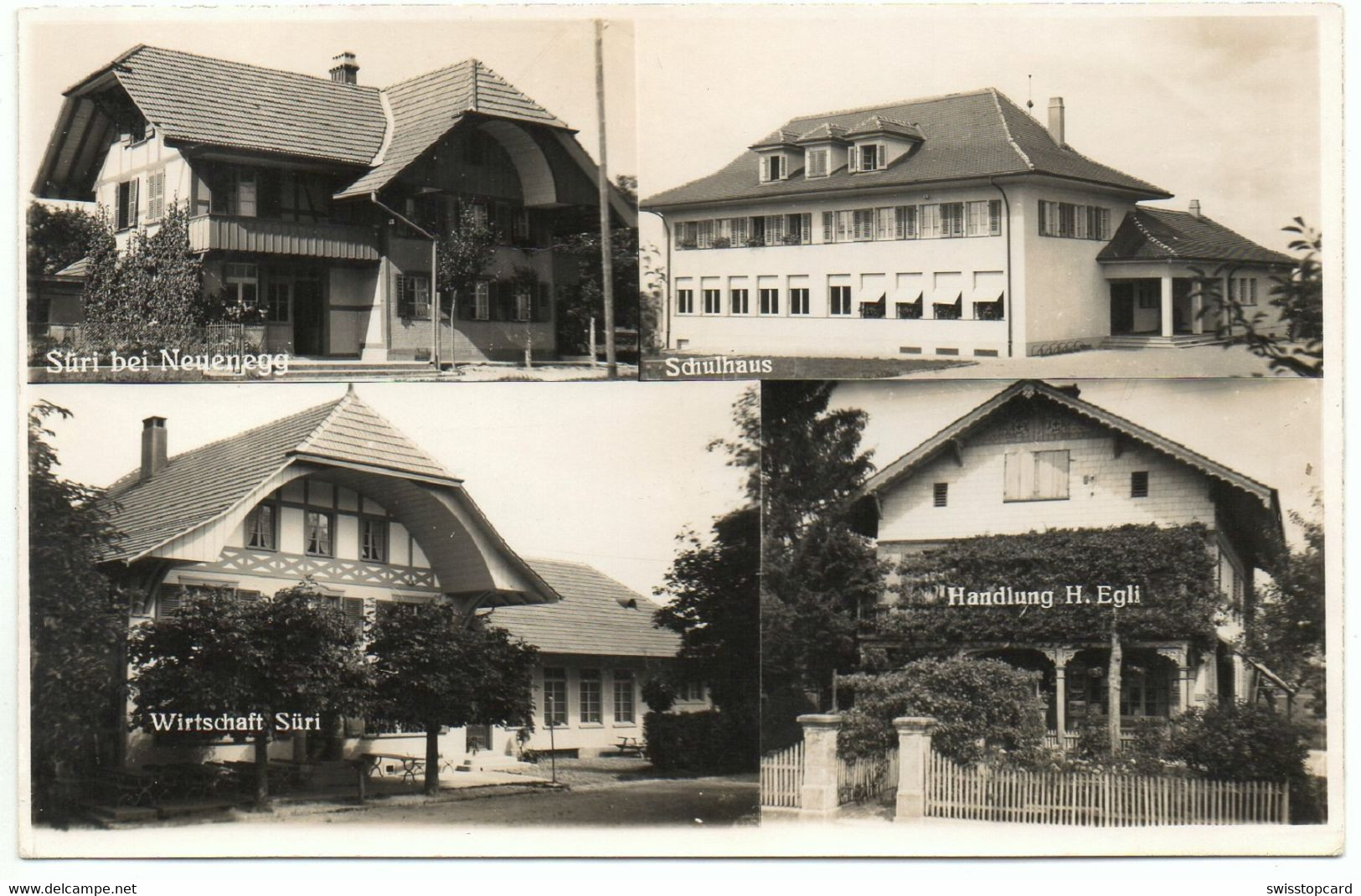 NEUENEGG Wirtschaft Süri Schulhaus Handlung H. Egli Gel. 1945 N. Zürich - Neuenegg