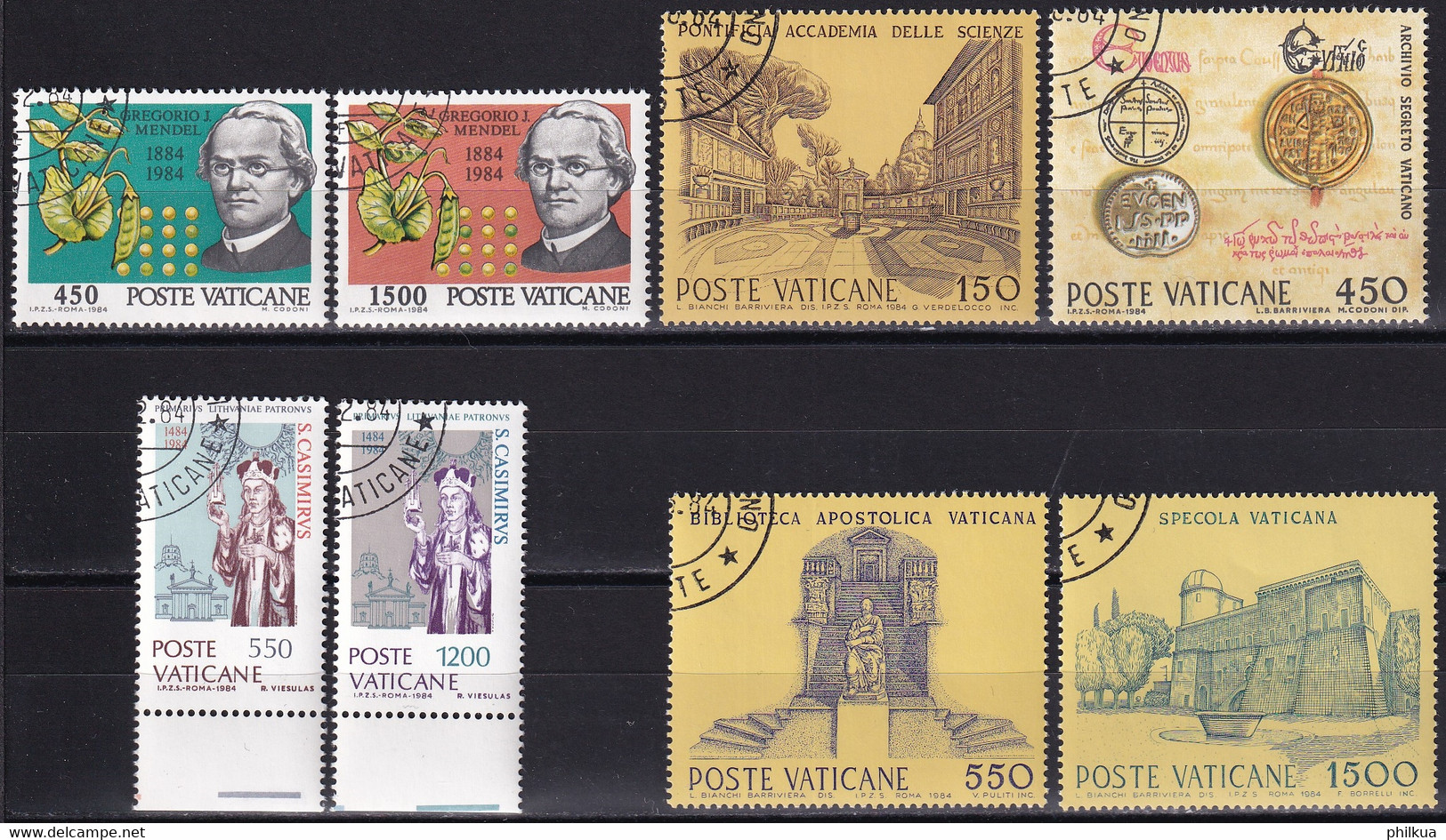 MiNr. 844 - 851  Vatikanstadt  - Sauber Gestempelt - Used Stamps