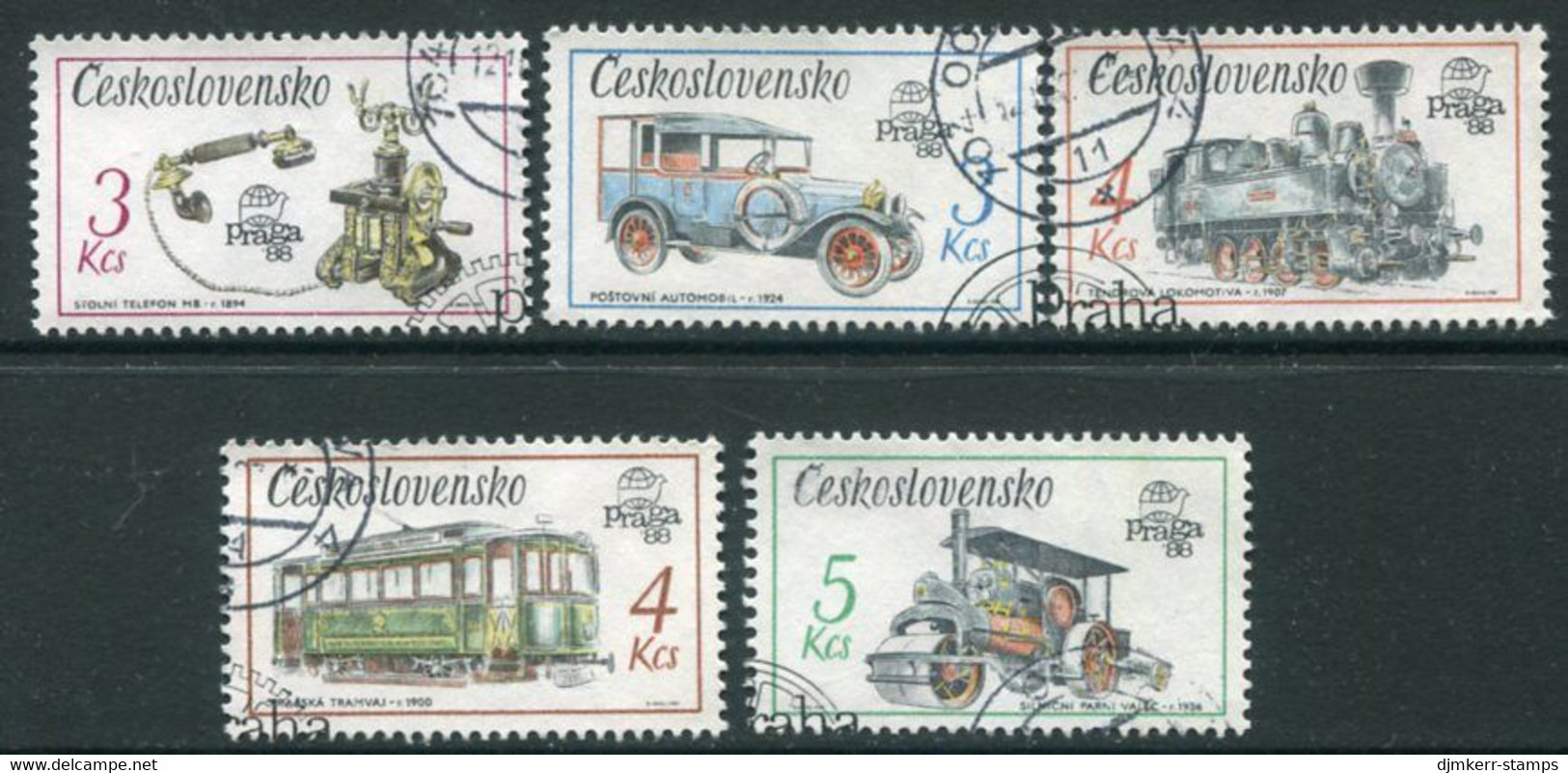 CZECHOSLOVAKIA 1987 PRAGA 88 Technical Monuments Used.  Michel 2911-15 - Gebraucht