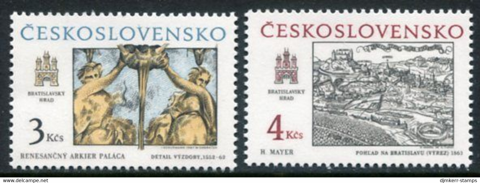 CZECHOSLOVAKIA 1987 Historic Bratislava MNH / **.  Michel 2928-29 - Unused Stamps