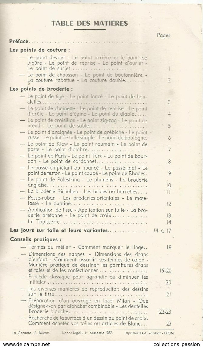Mode, TOUTE LA BRODERIE , 1957 ,le Conseiller Des Brodeuses ,numéro Spécial, 25 Pages ,  Frais Fr 3.45 E - Mode