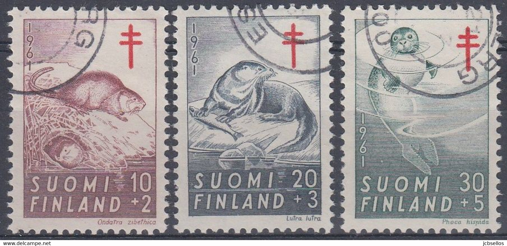 FINLANDIA 1961 YVERT Nº 512/14 USADO - Used Stamps
