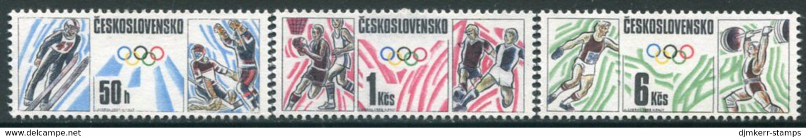 CZECHOSLOVAKIA 1988 Olympic Games MNH / **.  Michel 2941-43 - Ungebraucht