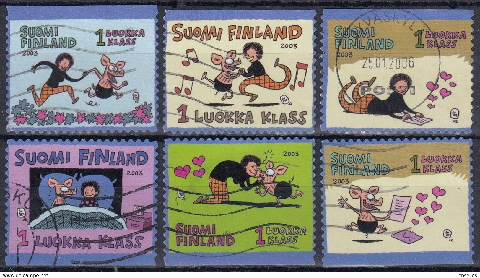 FINLANDIA 2003 YVERT Nº 1601/06 USADO - Used Stamps