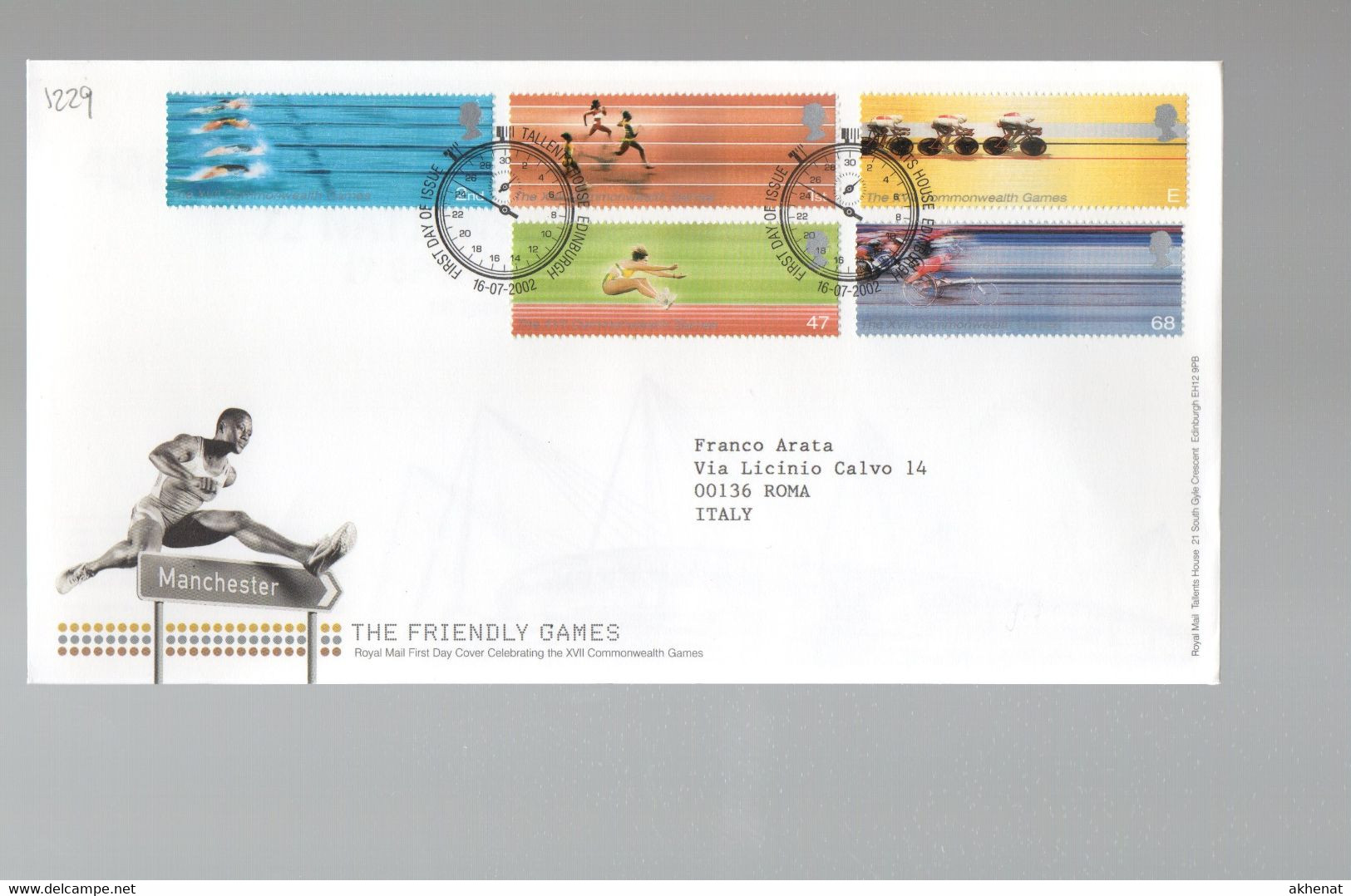 5CRT1229 - GRAN BRETAGNA , FDC Del 16.7.2002  :  COMMONWEALTH - 2001-2010. Decimale Uitgaven