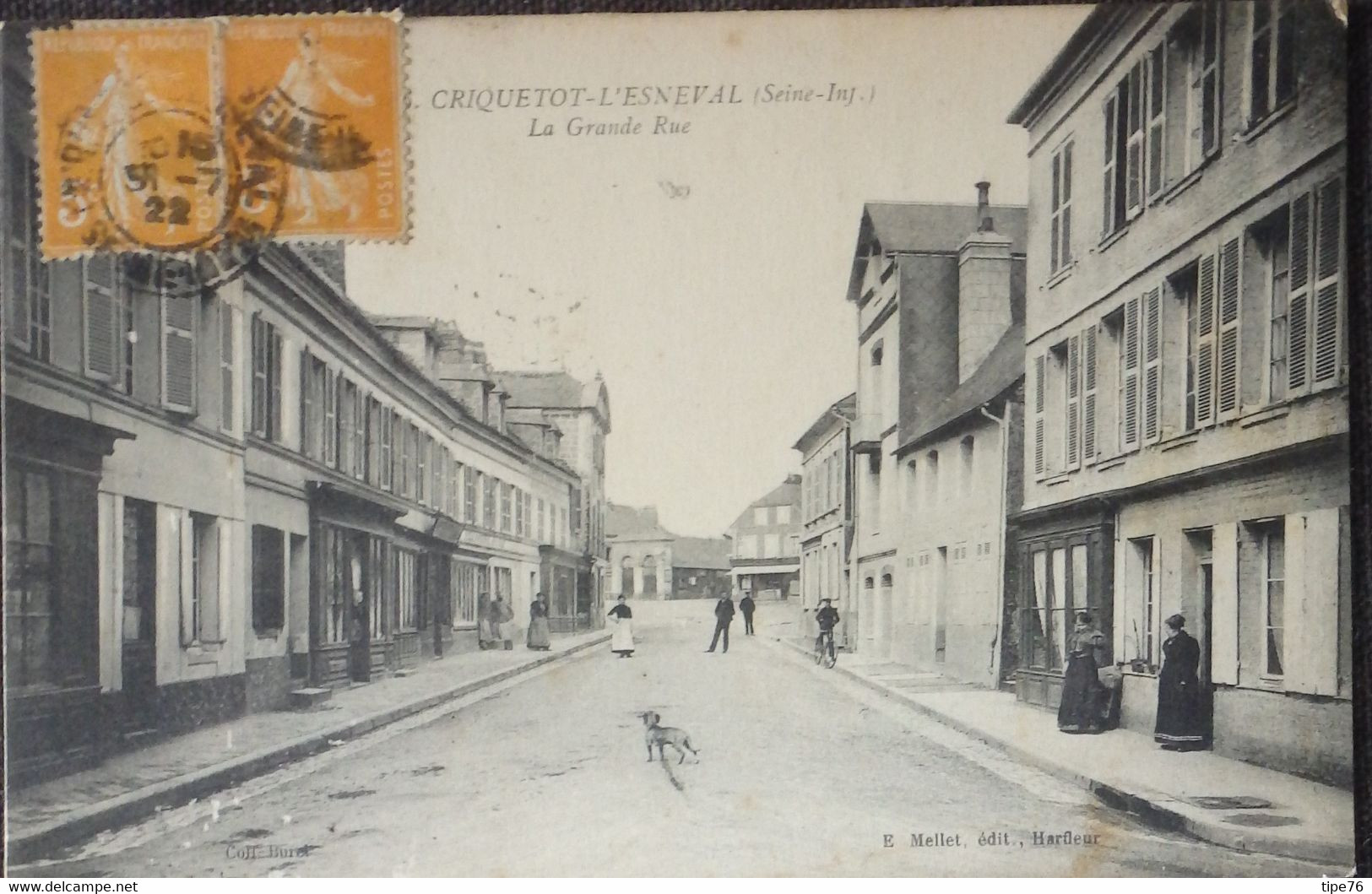 76 Seine Inférieure Maritime CPA Criquetot L'Esneval La Grande Rue   1922 - Criquetot L'Esneval