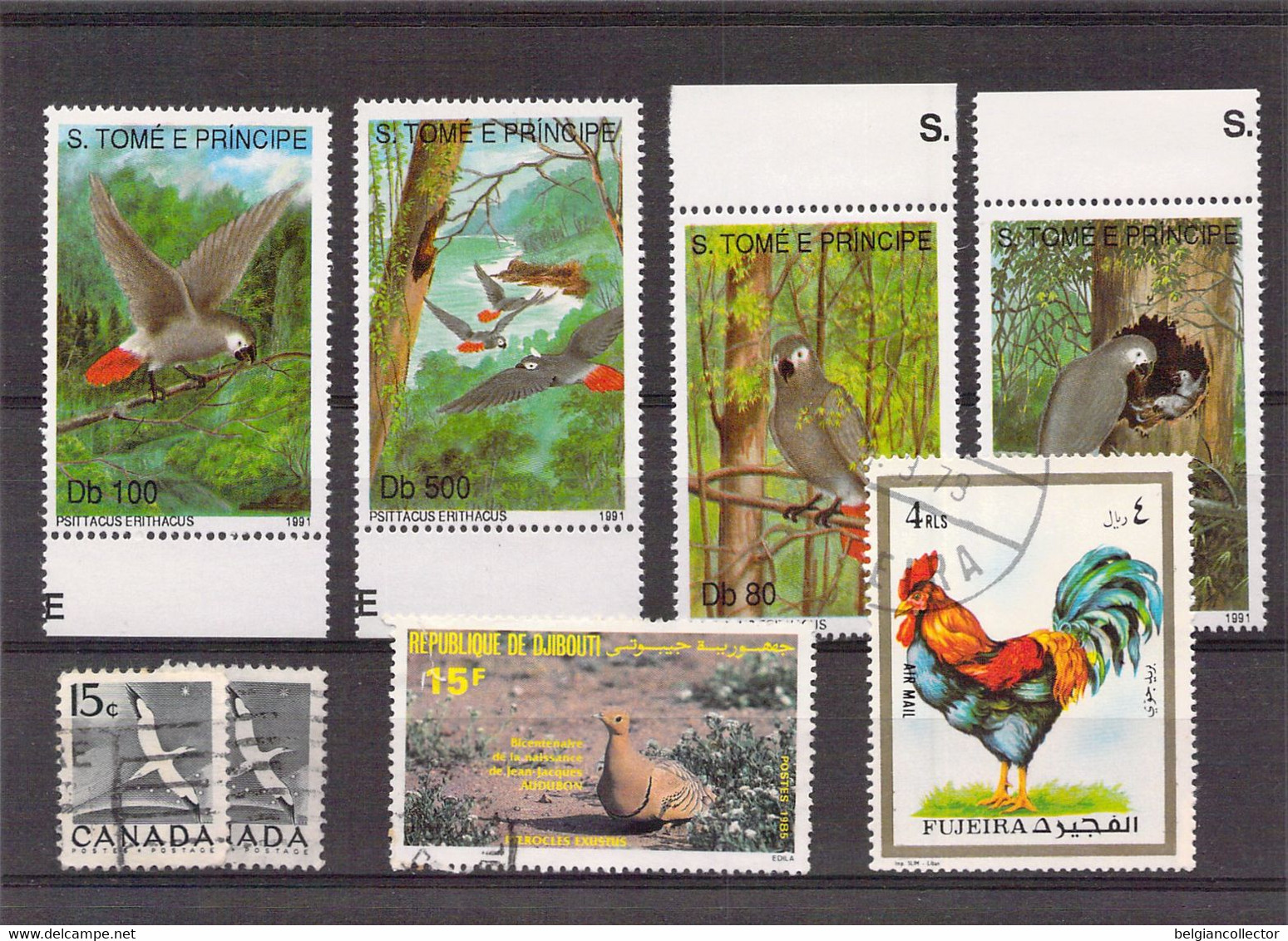 S.tomé E Principe Oiseaux  - Birds - Perroquet - Lot De Timbres Thématique Oiseaux - Collections, Lots & Series