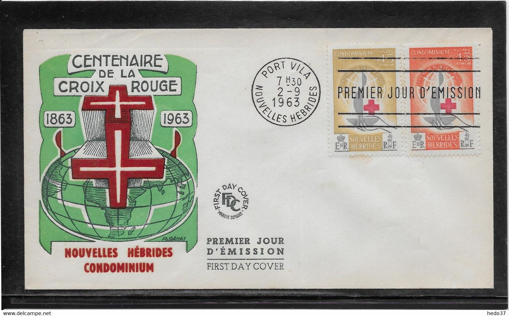 Nouvelles Hébrides - Enveloppe 1er Jour - FDC - Croix Rouge - TB - FDC