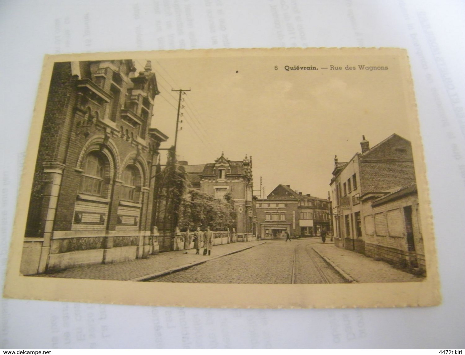 CPA - Belgique - Quiévrain - Rue Des Wagnons - La Maison Du Bon Porte Plume Et Du Bon Crayon - 1950 - SUP  (GB 64) - Quiévrain