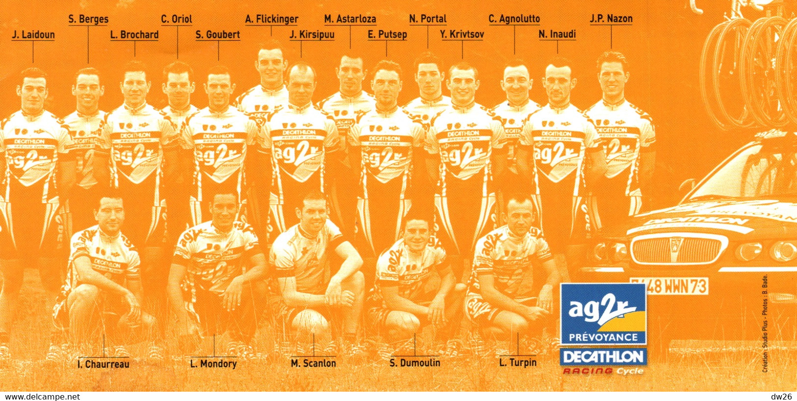 Cyclisme - Equipe Cycliste Professionnelle AG2R Prévoyance 2004 - Publicité Décathlon - Sports