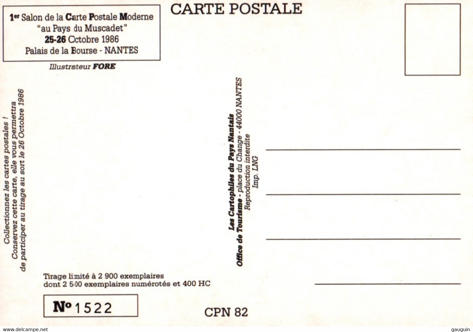 CPM - ILLUSTRATION FORE - DESSIN Pour La Revue CPC - Edition Tirage Limité - Fore