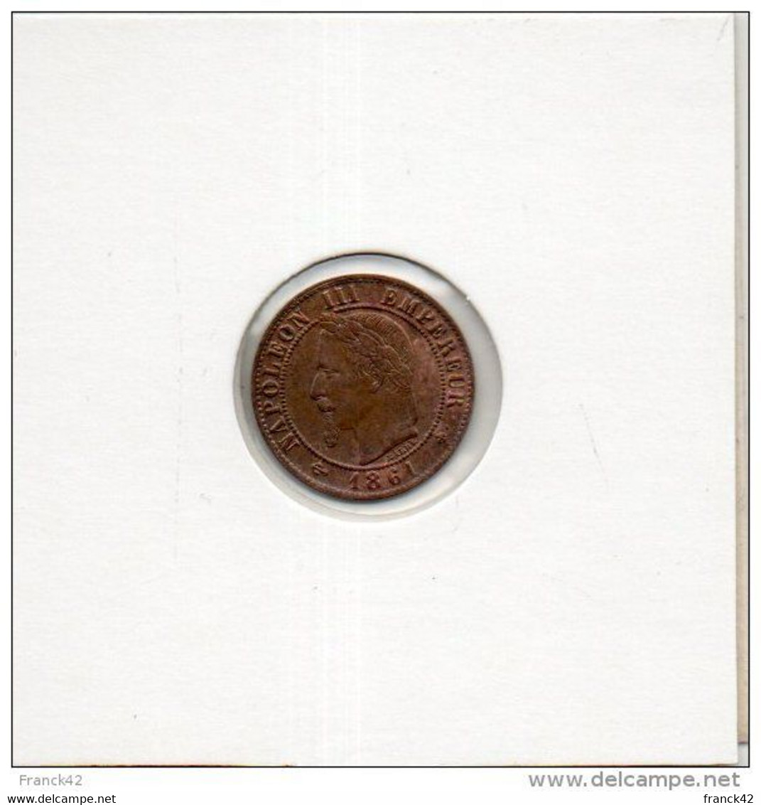 France. 1 Centime Napoléon III. 1861 BB. Etat Sup + - 1 Centime