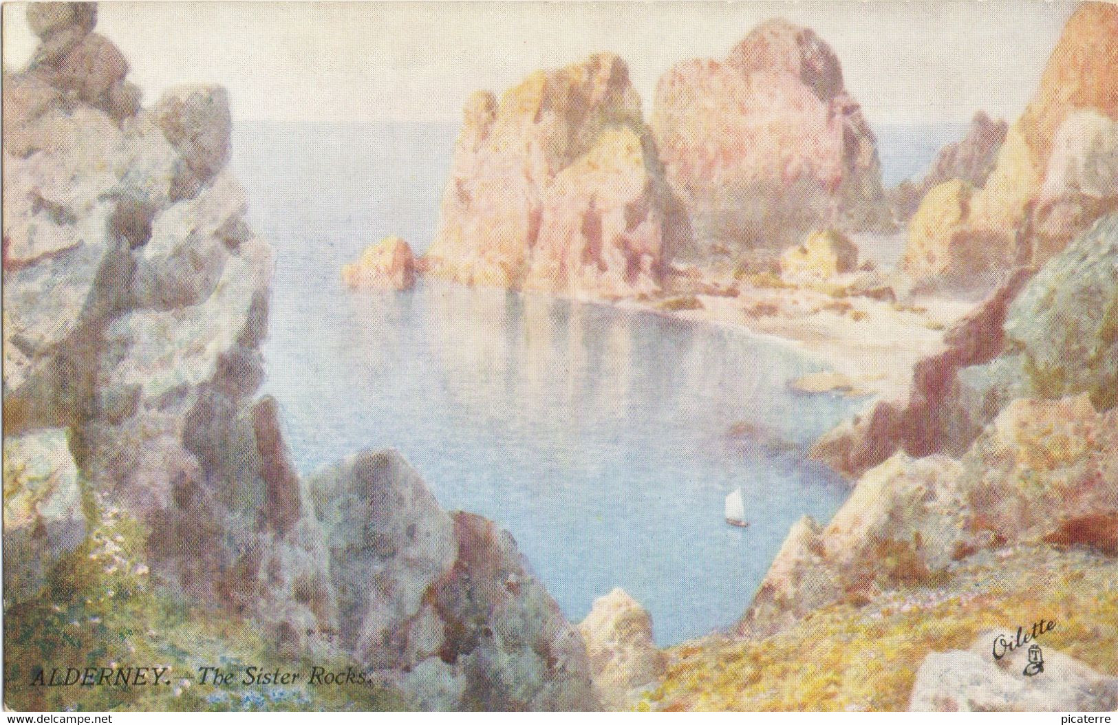 ALDERNEY  -Sister Rocks, Channel Islands- R.W.Tuck "Oilette" Illus By H.B.Wimbush 7320-ile Aurigny - Wimbush