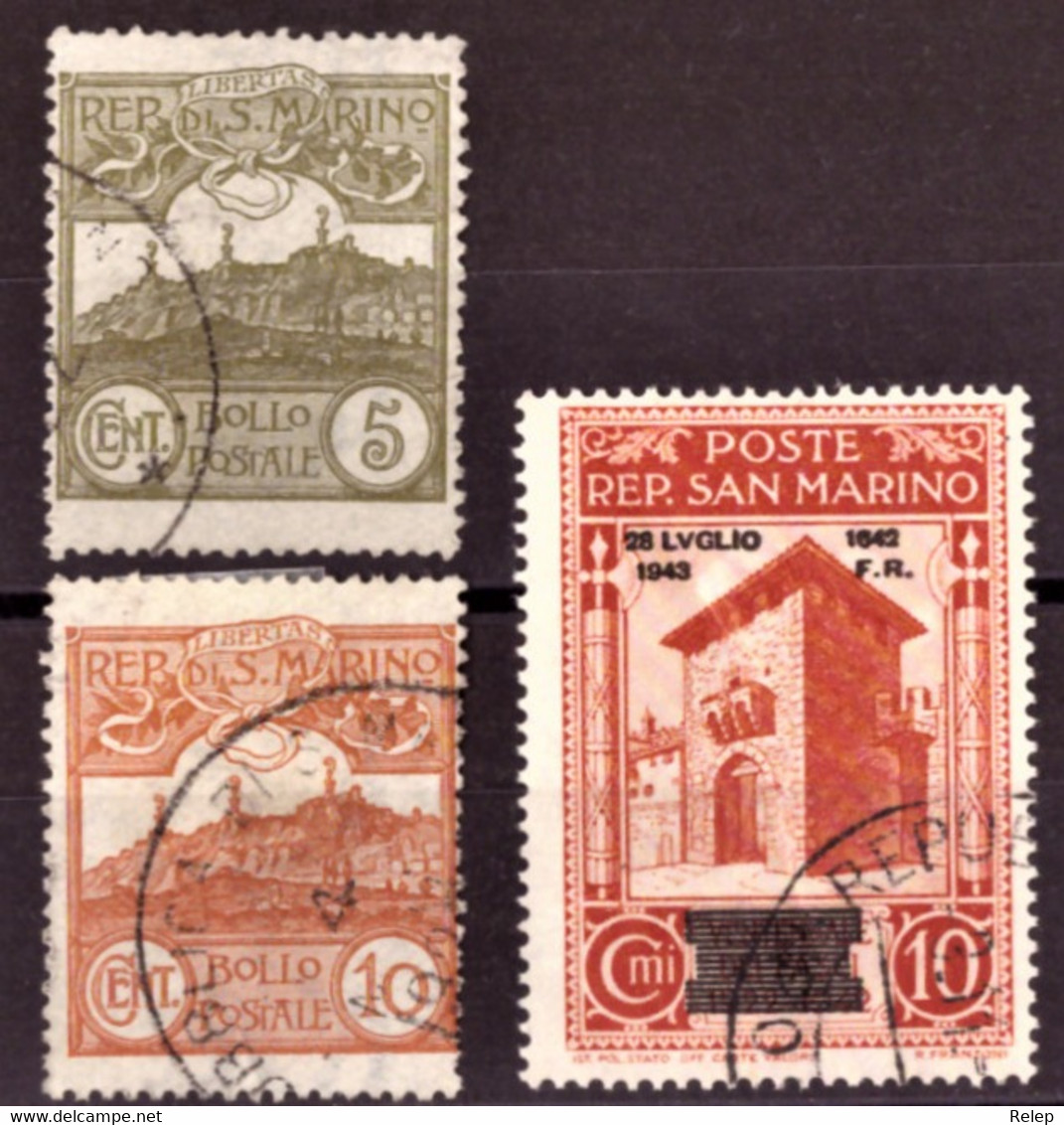 Saint-Marin   1921 And 1943 Used - TB - - Used Stamps