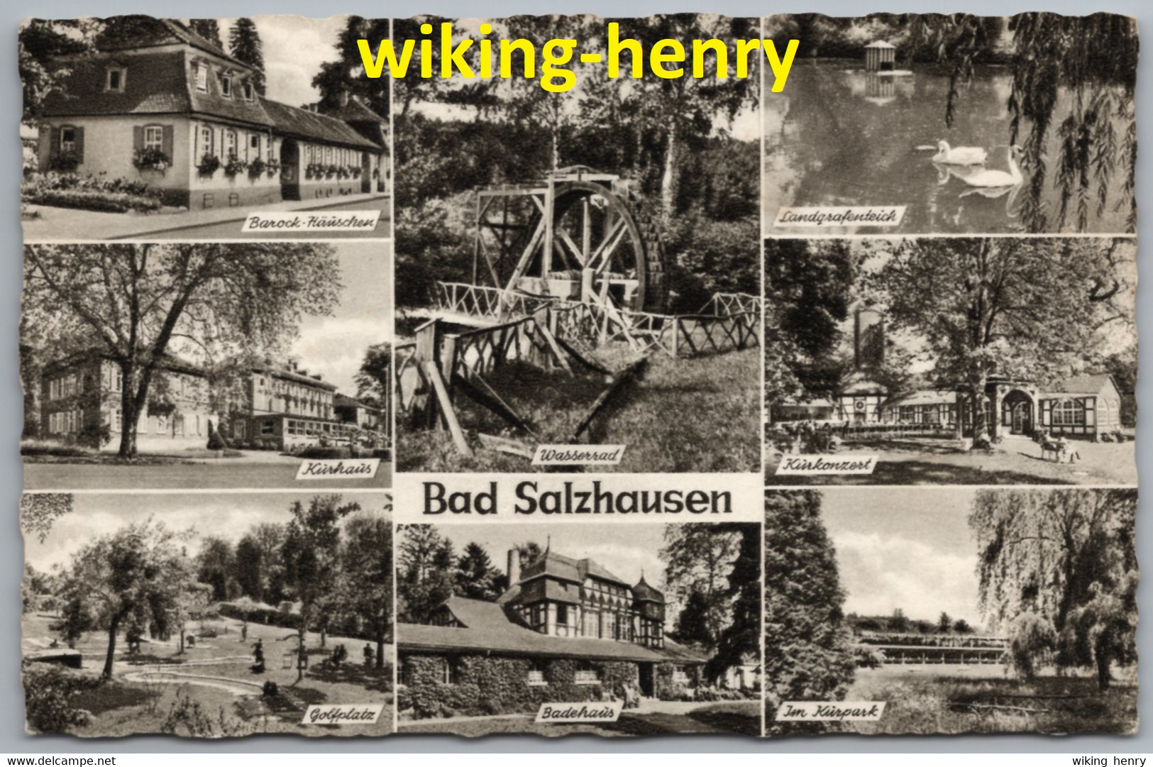 Nidda Bad Salzhausen - S/w Mehrbildkarte 30 - Wetterau - Kreis