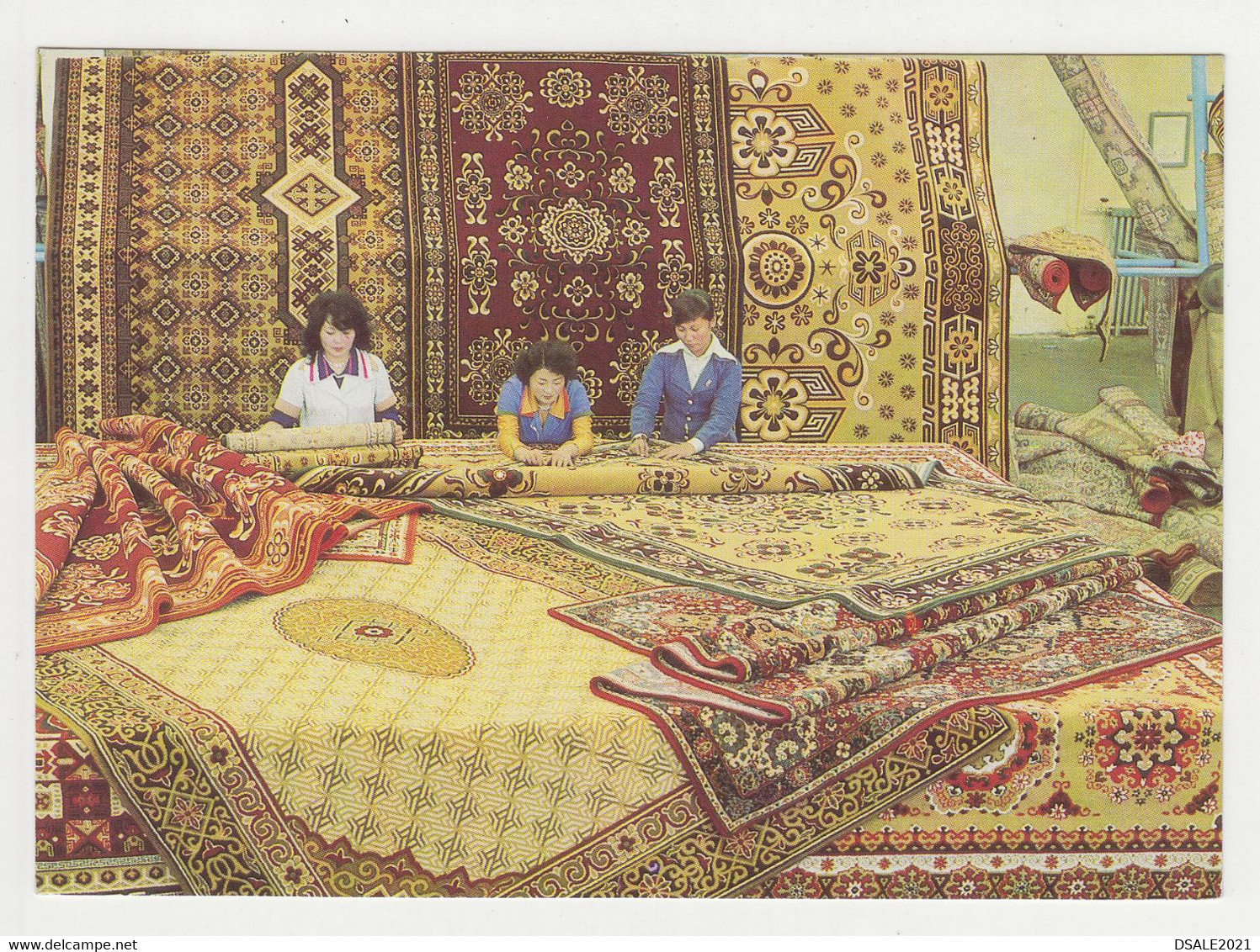 Mongolia Mongolian Ulaanbaatar Carpet Carpets Store View Vintage Postcard CPA (8716) - Mongolie