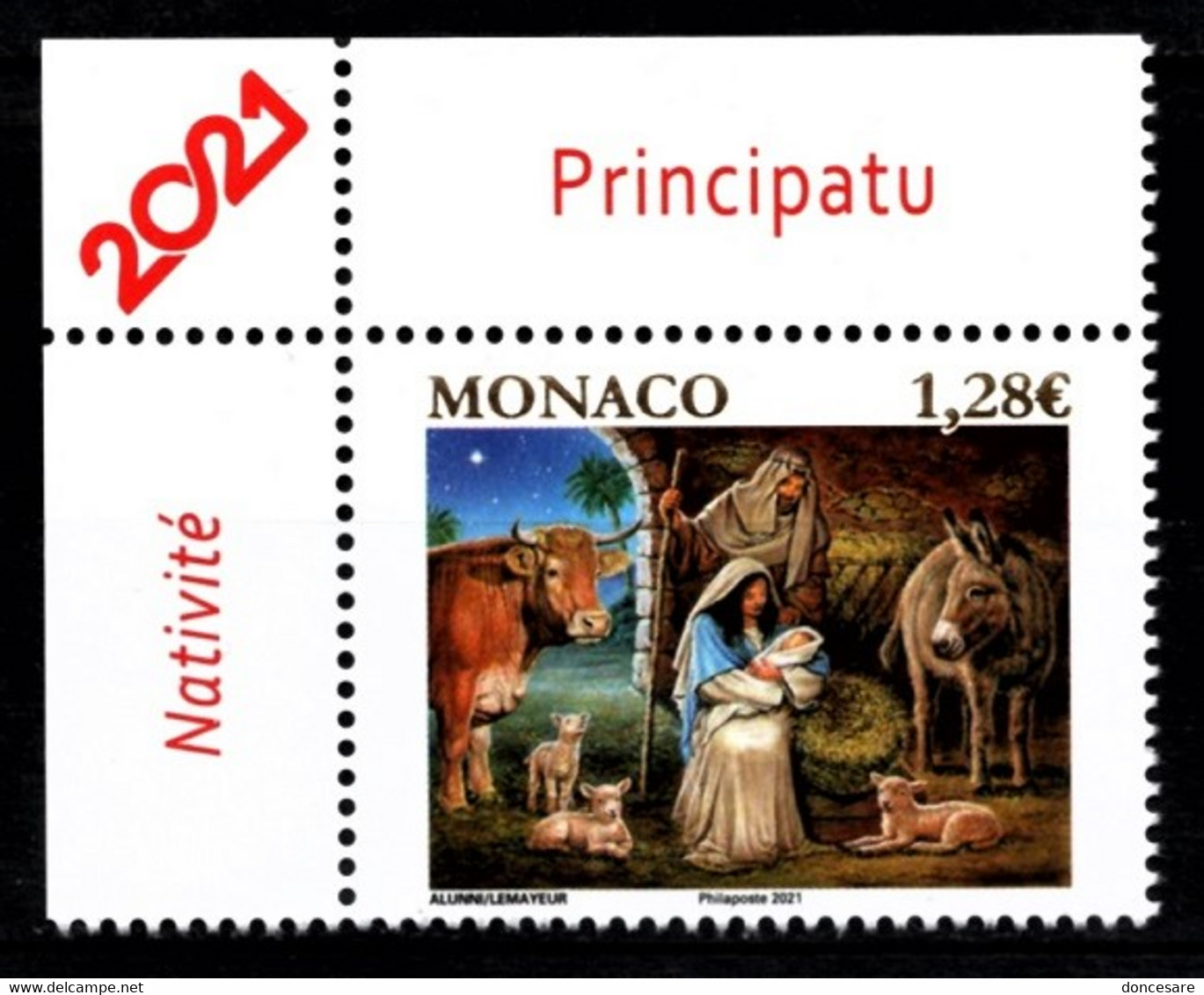 MONACO 2021 - NOËL 2021 - NEUF ** - Unused Stamps