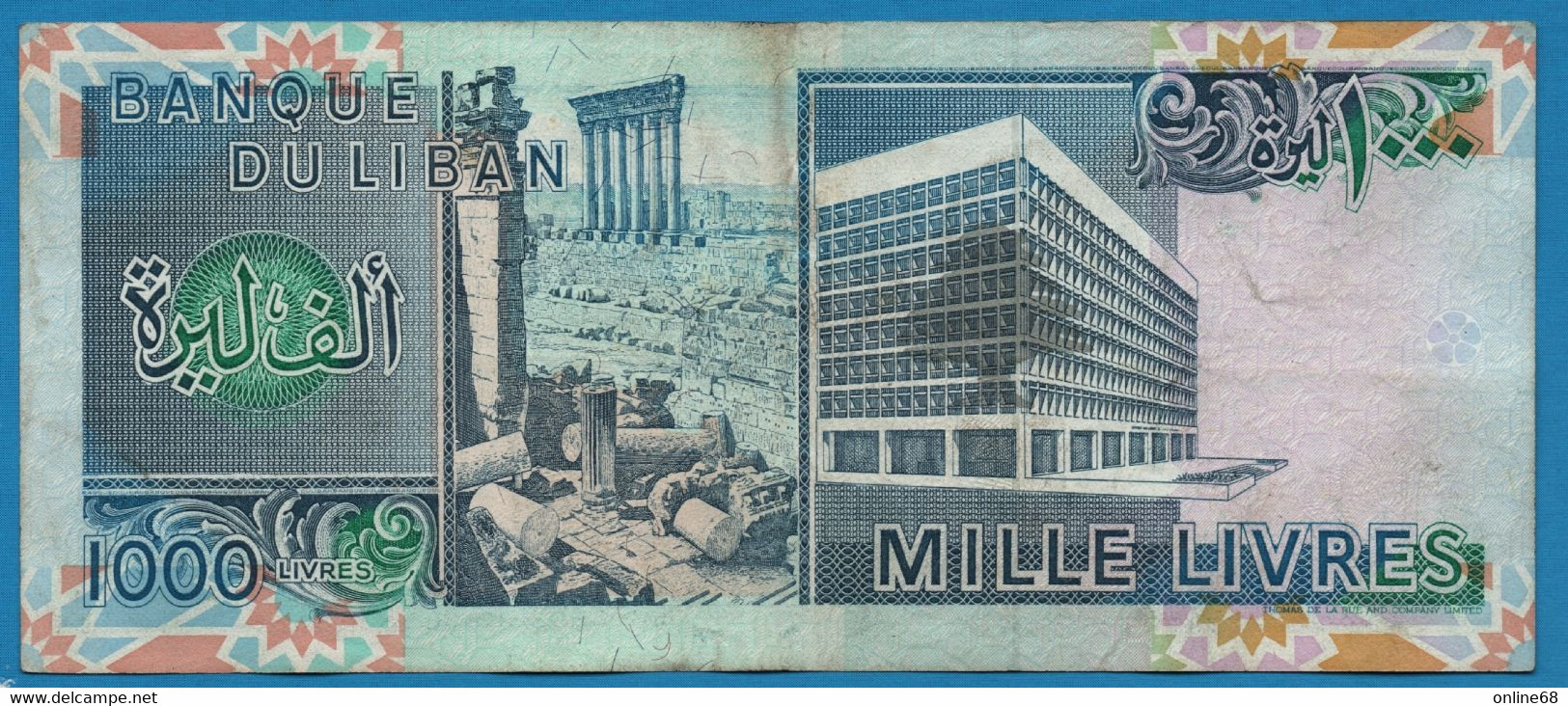 LIBAN LEBANON 1000 LIVRES 1990  P# 69b Baalbek  Banque Du Liban - Liban