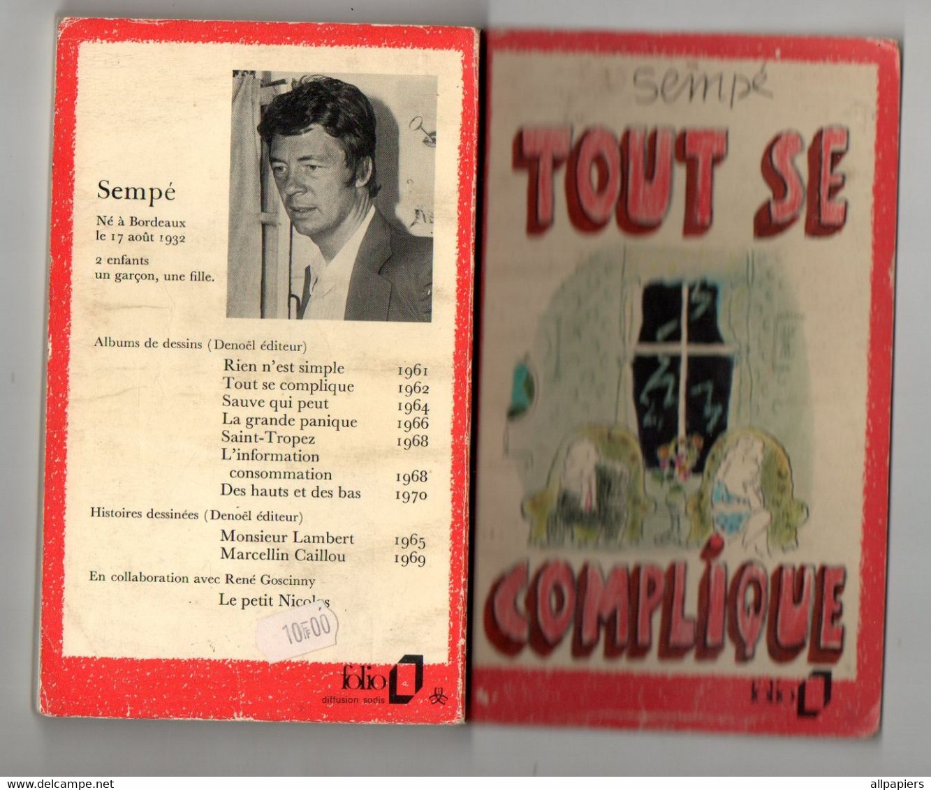 Petit Format Sempé Tout Se Complique - Collection Folio De 1974 - Sempé