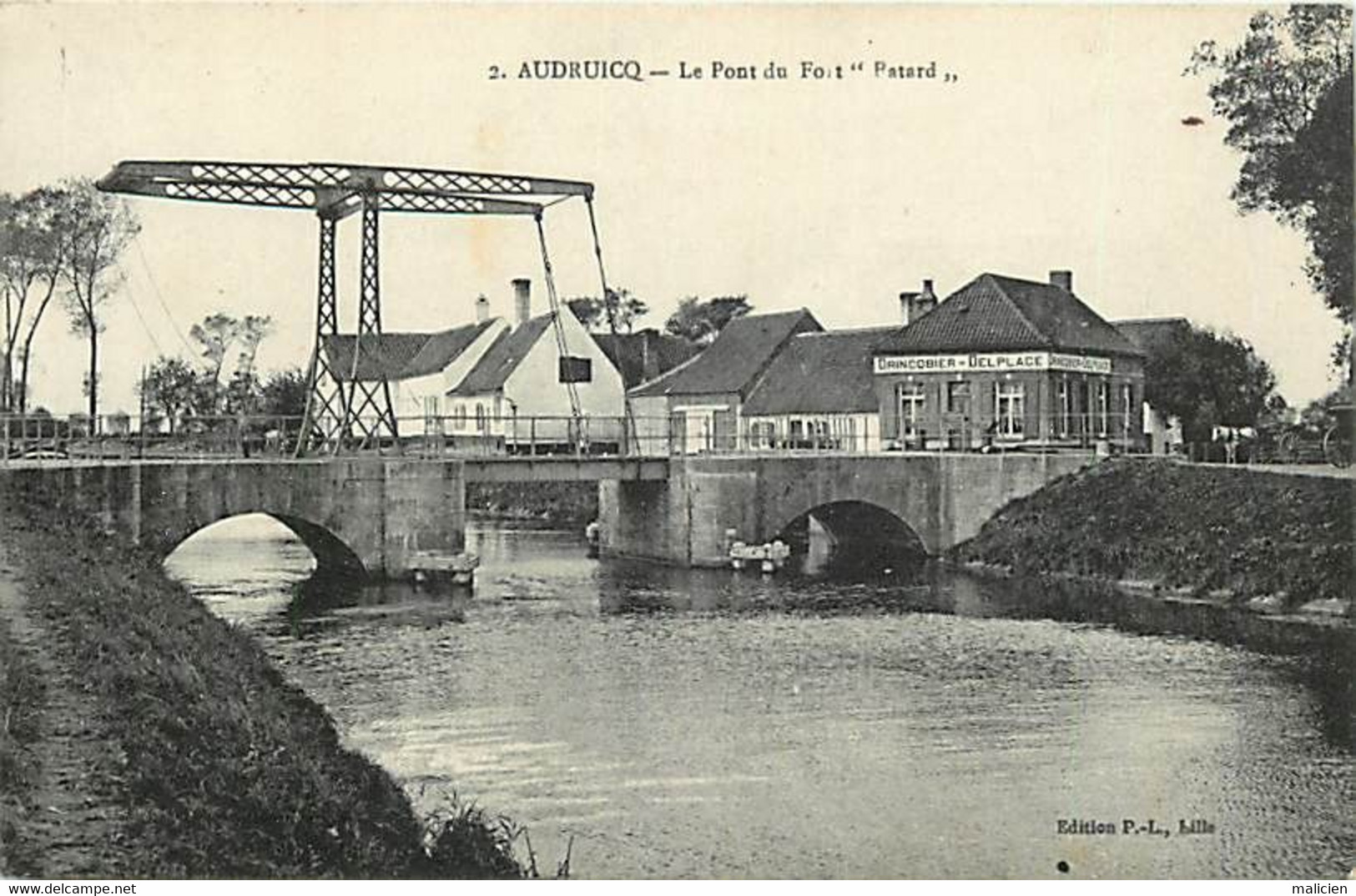 - Pas De Calais -ref-B49- Audruicq - Le Pont Du Fort Patard - Ponts Levants - Maison Drinqbier Delplace - - Audruicq