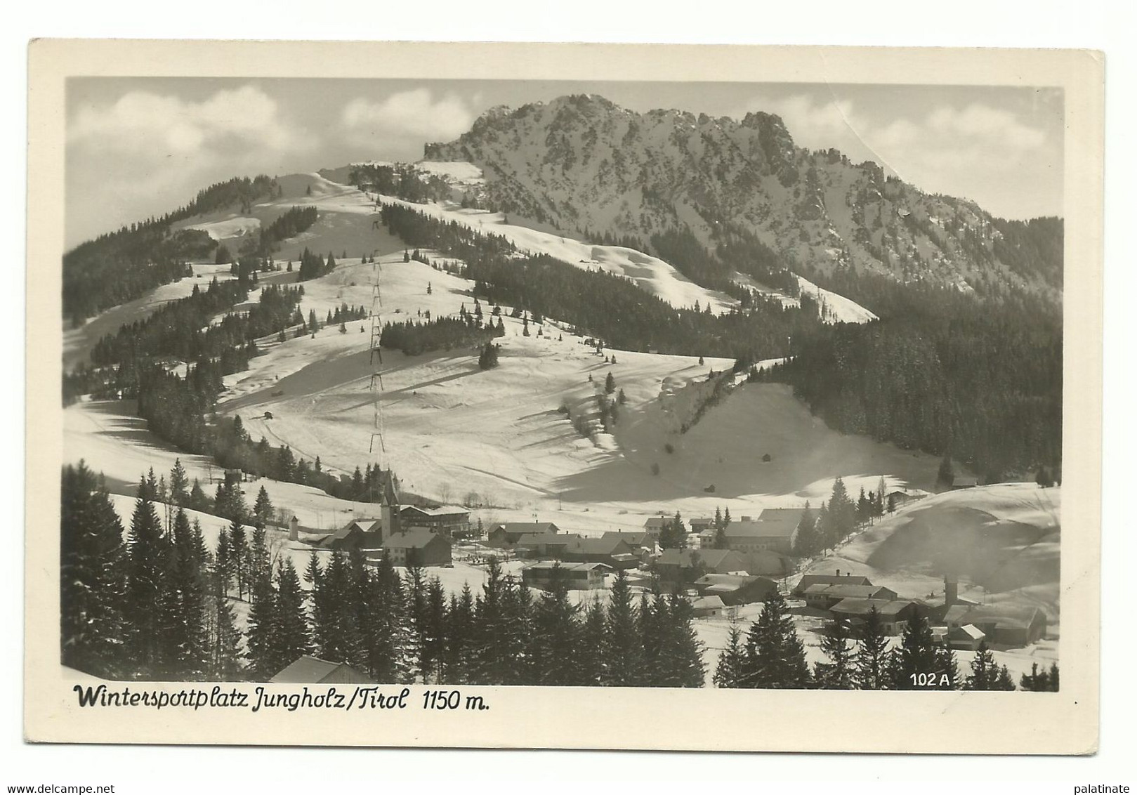 Jungholz Tirol 1150m Wintersportplatz Skilift Zum SorgschrofenFoto-AK Um 1950 - Jungholz