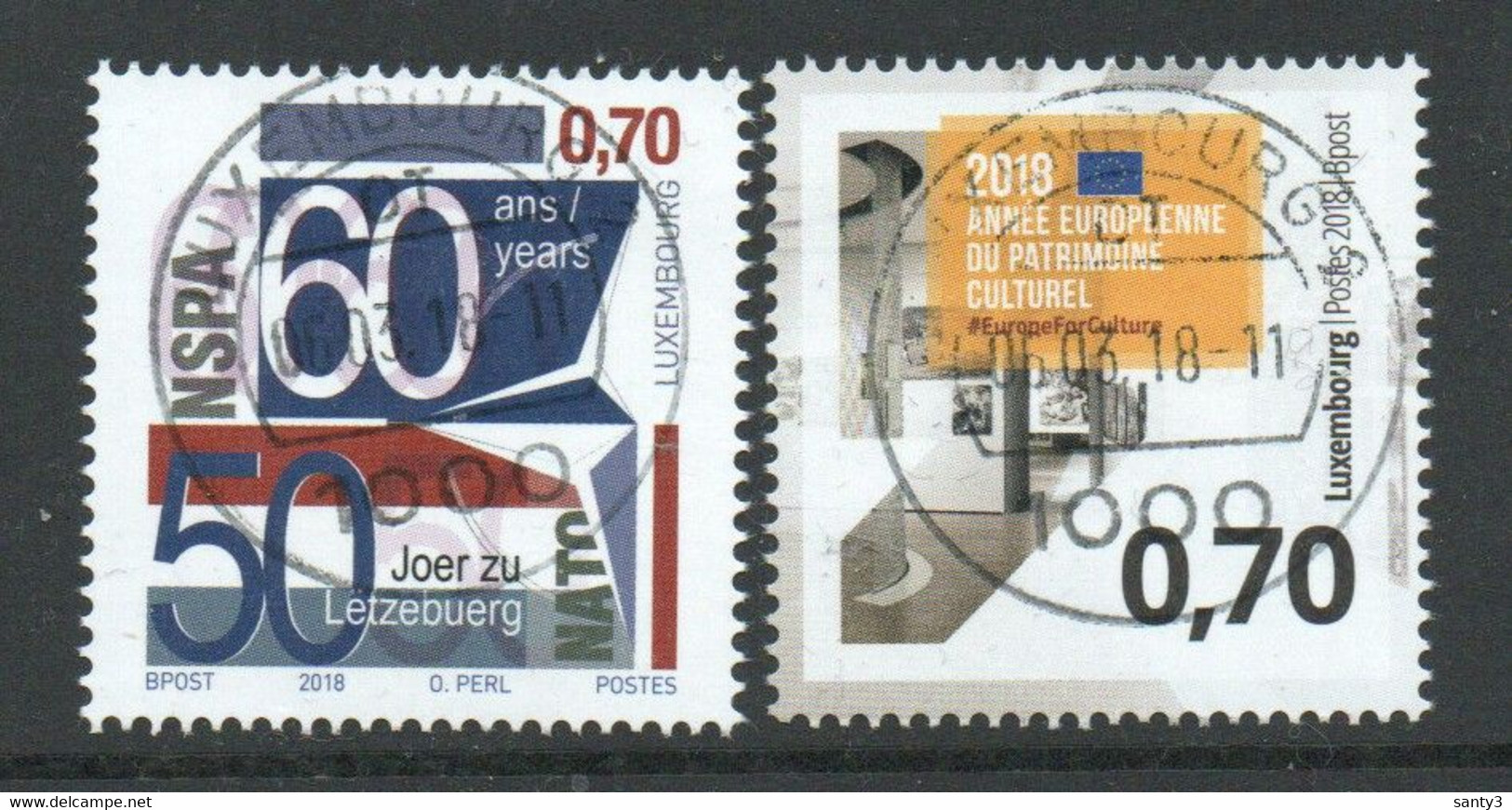 Luxemburg 2018 Yv 2104-05, Reeks, Mooi Gestempeld - Used Stamps