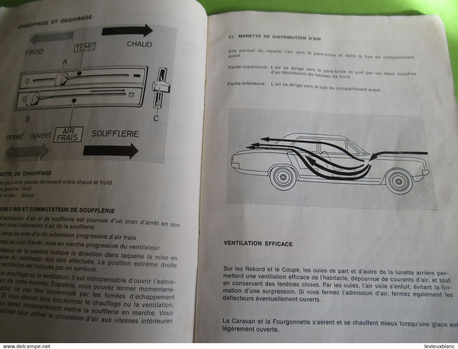 Manuel D'Entretien / OPEL Rekord/ Moteur 1,5l , 1,7l, 1,9l,2,2l /1967             AC160 - KFZ