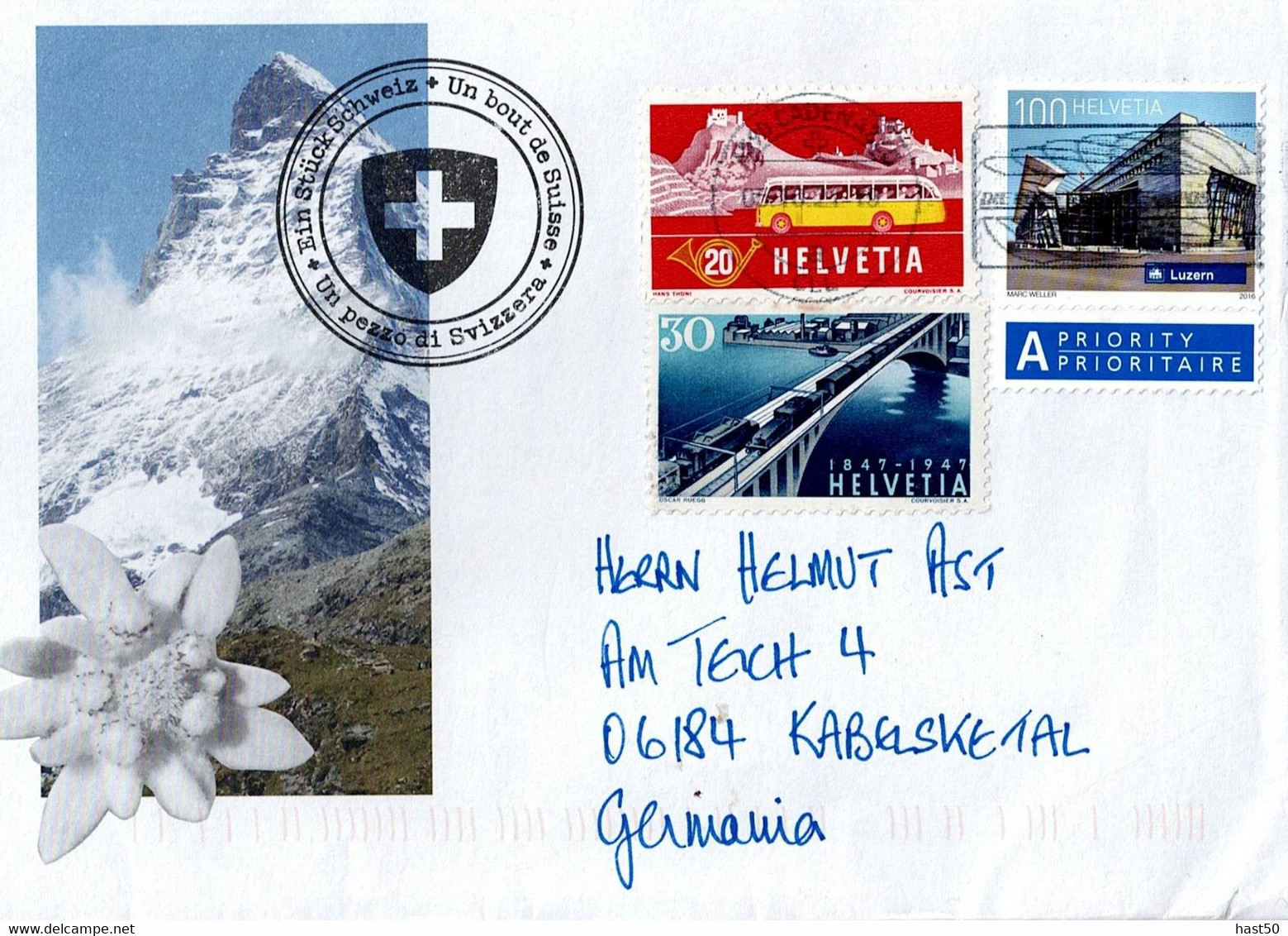Schweiz Switzerland Suisse - Brief (MiNr: 587+487+2461) 2021 - Gest Used Obl - Lettres & Documents