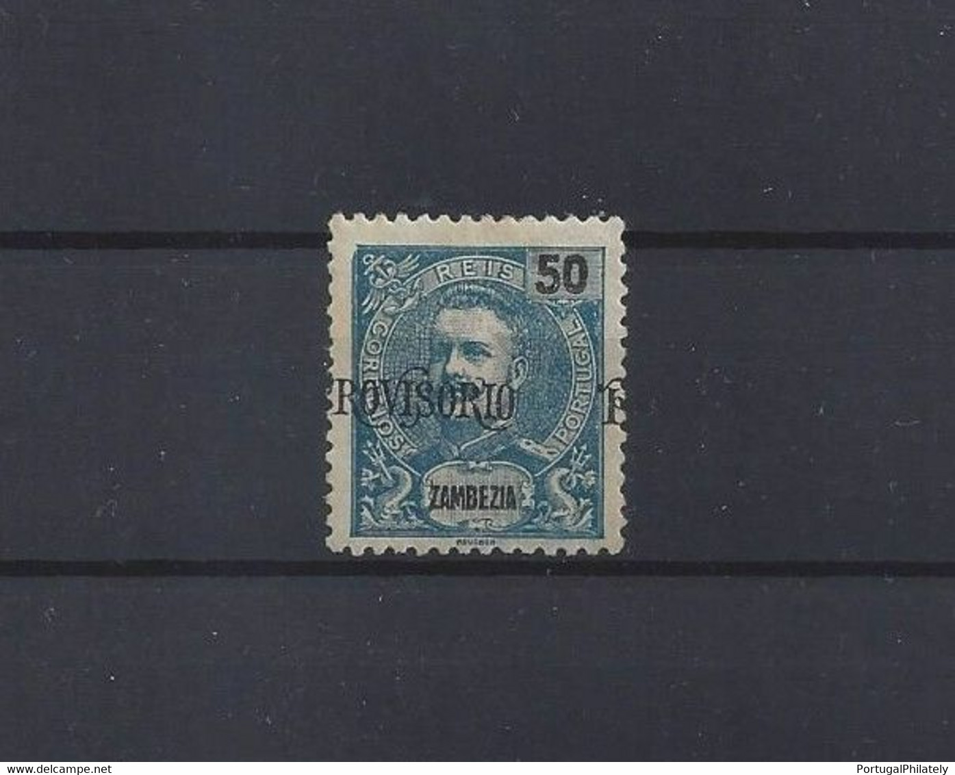 Zambezia 1903 Error - Shifted PROVISORIO Overprint 50 Reis MH Mf#44 Mozambique Portugal - Zambezia