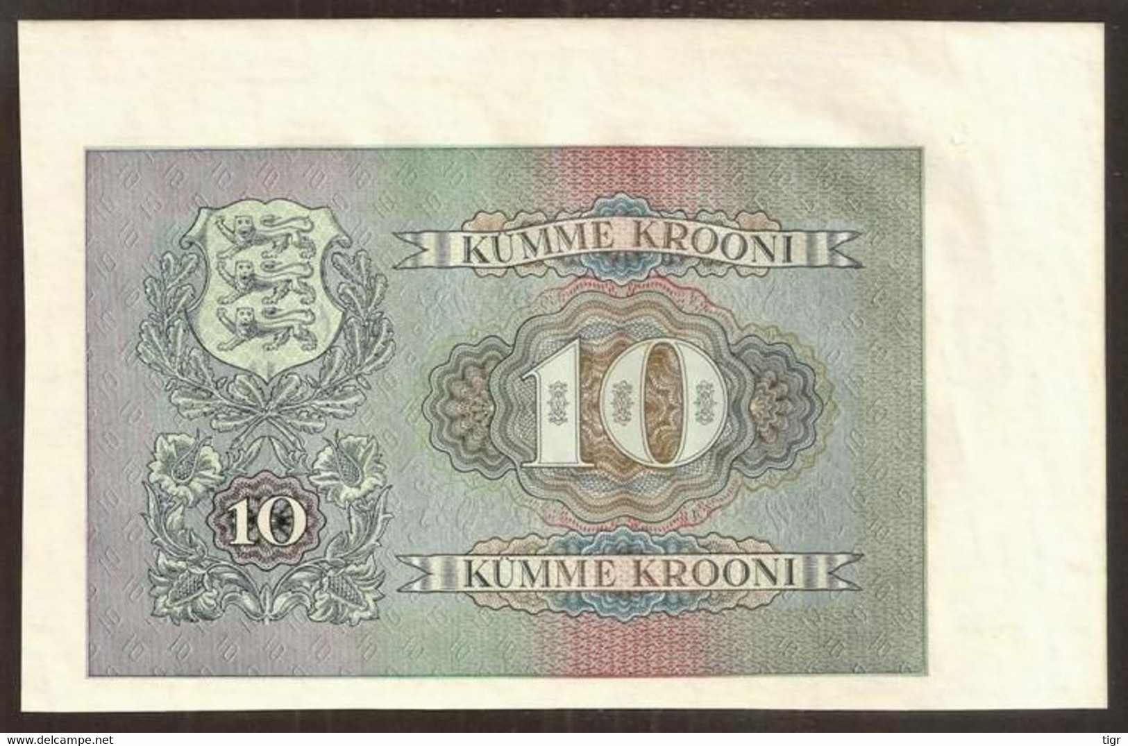 ESTONIA. 10 Krooni 1940. 3 Pieces. UNC. 3 X Pick 68. See Description, Images. - Estonia