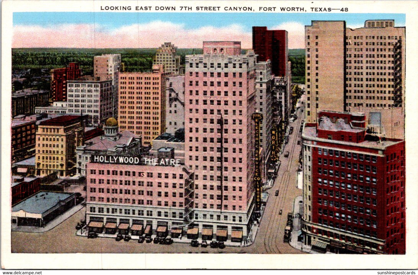 Texas Fort Worth Looking East Down 7th Street - Fort Worth