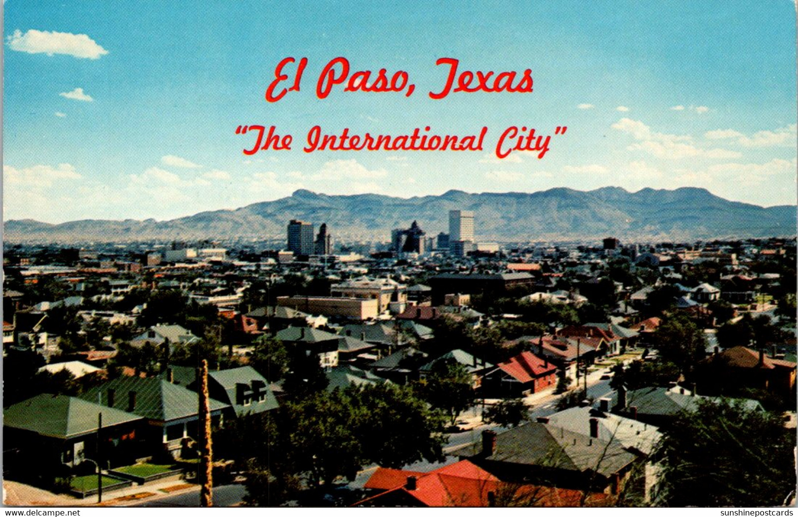 Texas El Paso View From Scenic Drive 1971 - El Paso