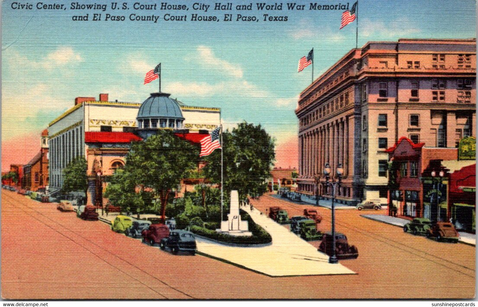 Texas El Paso Civic Center Curteich - El Paso