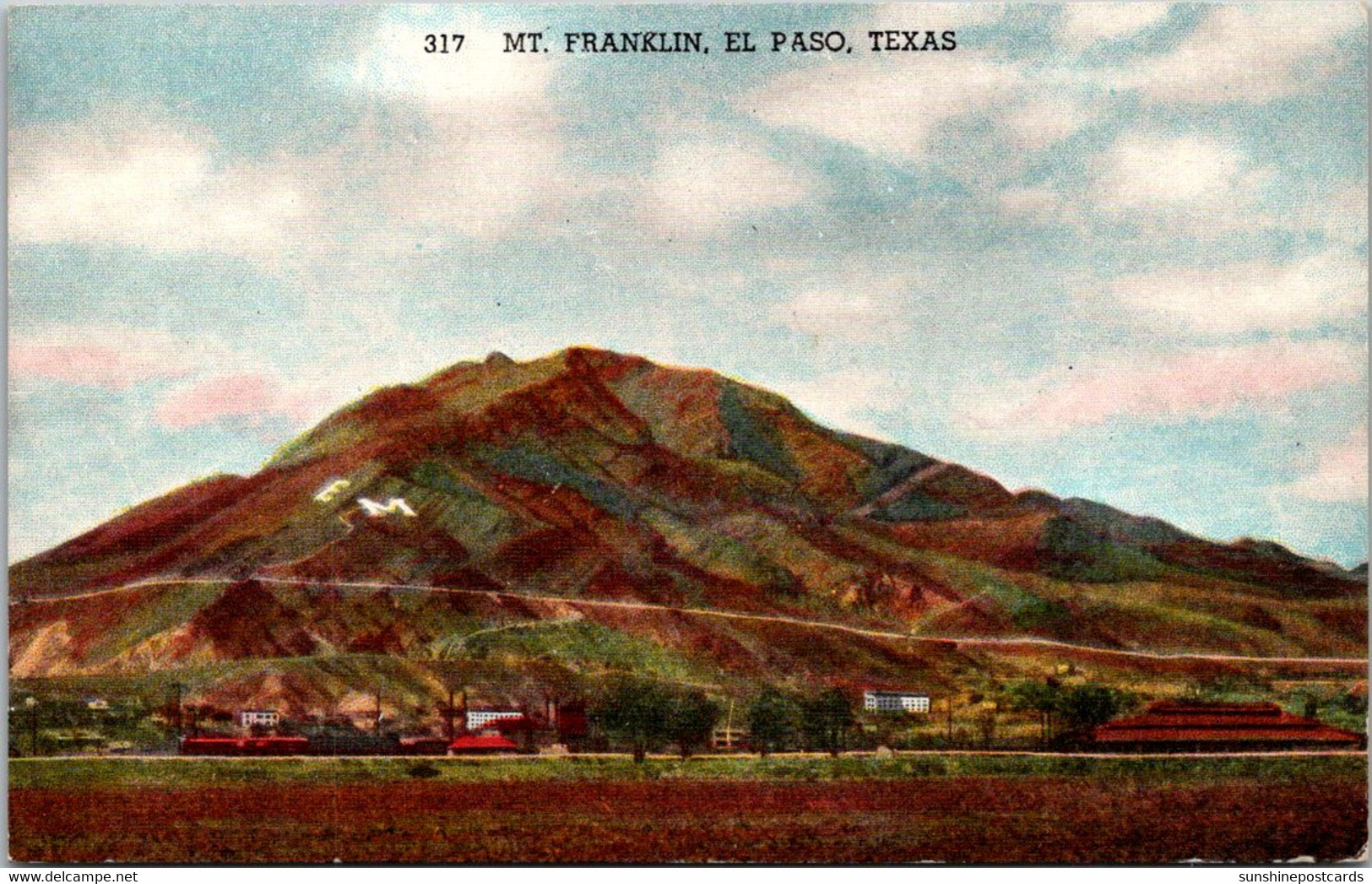 Texas El Paso Mt Franklin Curteich - El Paso