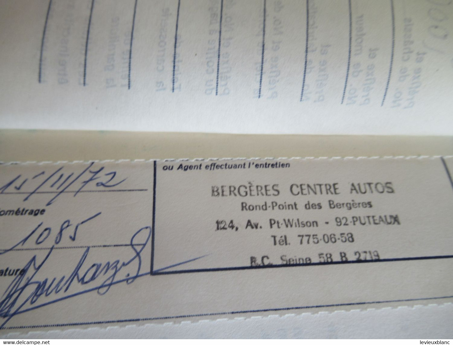 Carnet De Garantie  / British Leyland / BMC SERVICE/Bergères Centre Auto / Puteaux / Baslé / 1972             AC161 - KFZ