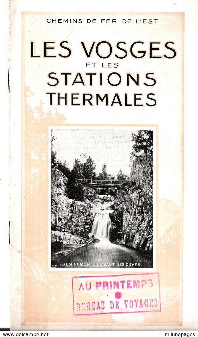 Guide Touristique Des Chemins De Fer De L'Est Les Vosges Et Les Stations Thermales Ca. 1920 - Lorraine - Vosges