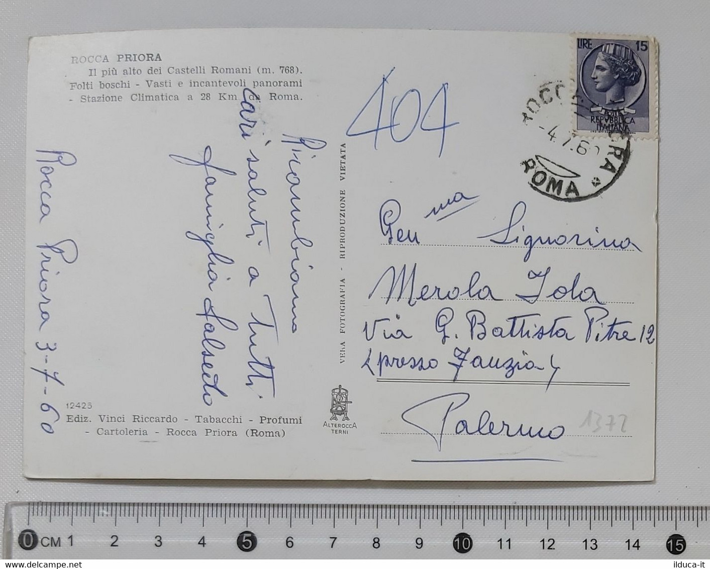 01372 Cartolina - Roma - Rocca Priora - Ist Climatico - 1960 - Unterricht, Schulen Und Universitäten