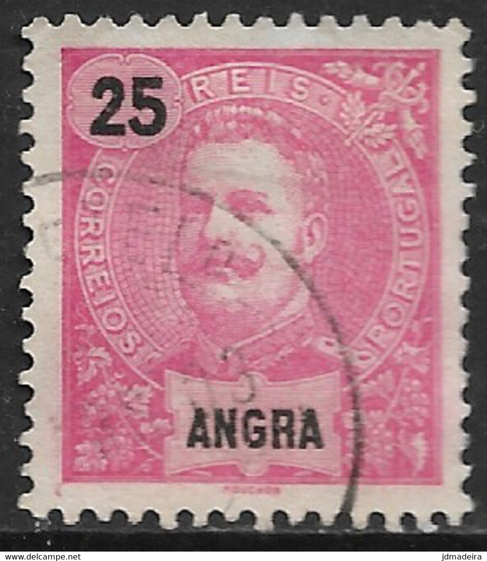 Angra – 1898 King Carlos 25 Réis Used Stamp - Angra