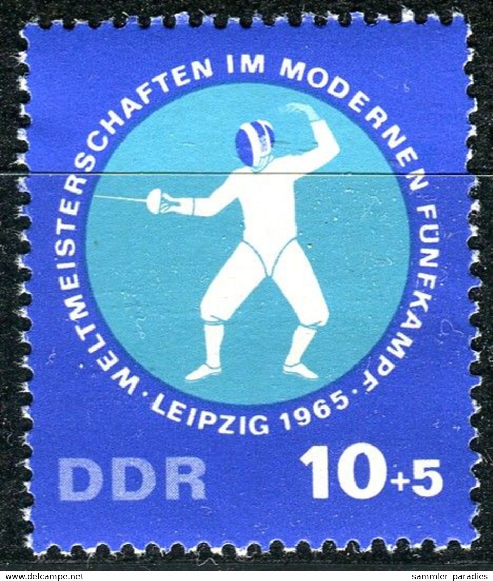 A14-55-1) DDR - Mi 1134 ✶✶ (B) - 10+5Pf         WM Moderner Fünfkampf - Degenfechten - Neufs