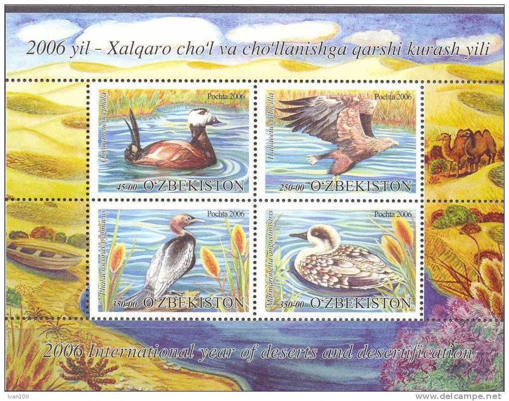 2006. Uzbekistan,  Birds Of Reservoirs, S/s,  Mint/** - Usbekistan