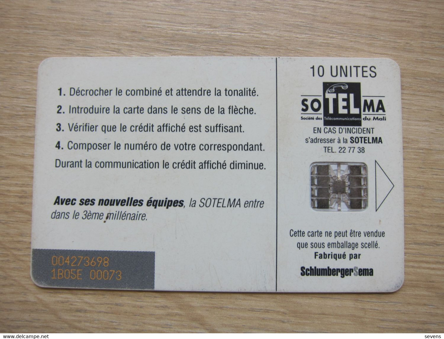 Chip Phonecard,Agence Baco Djicoroni,used With Tiny Scratch - Mali