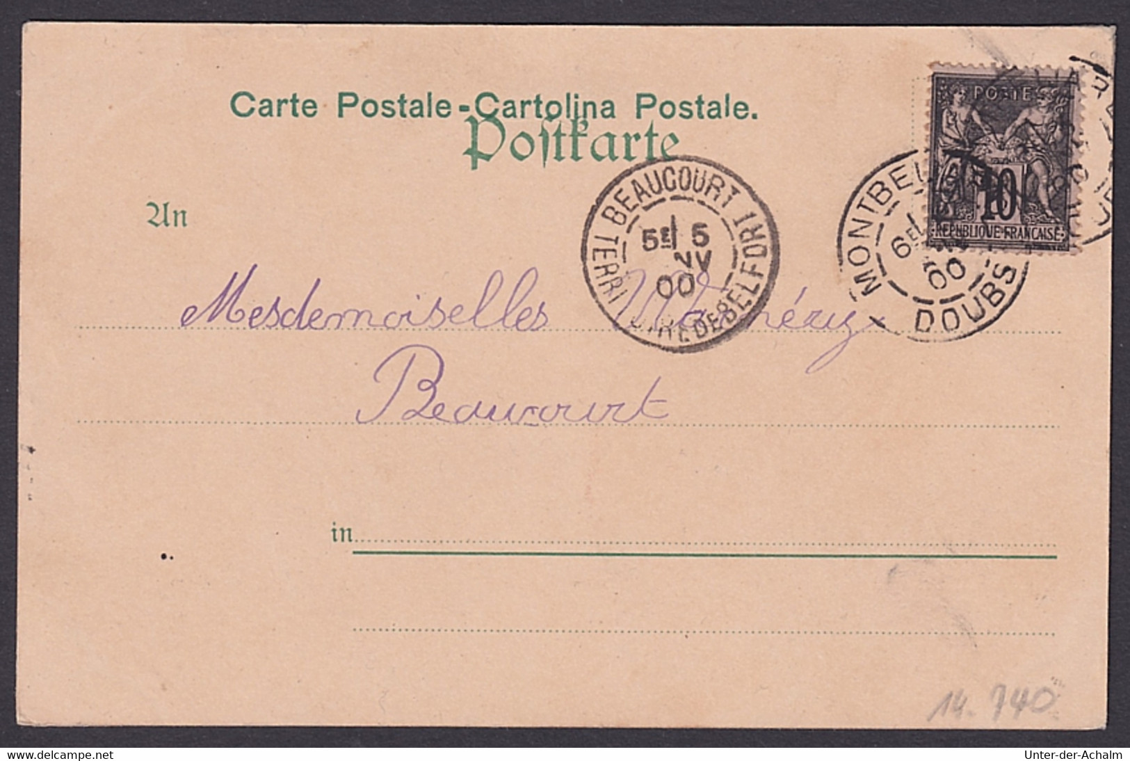 Glückwunschkarte - Bonne Année (Frohes Neues Jahr) - À Quatre Feuilles Trèfle - 1900 - New Year