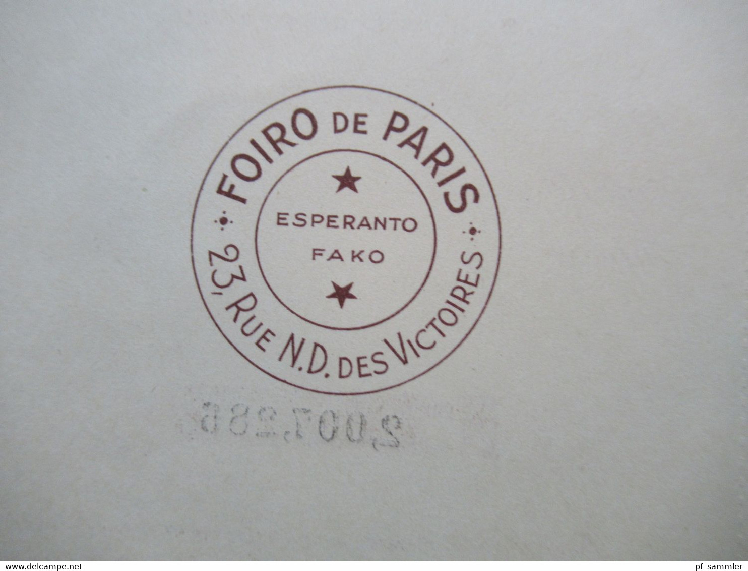 Frankreich 1936 Foiro De Paris Esperanto Fako Karto De Acetanto / Eintrittskarte / Francaj Acetantoj / Dokument - Briefe U. Dokumente