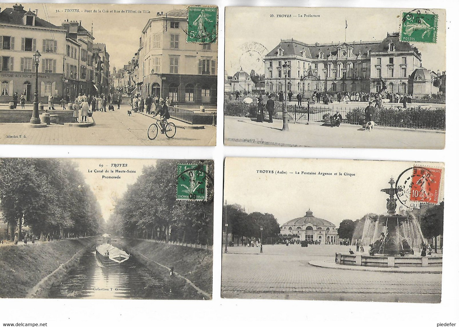 10 - Lot De 8 Cartes Postales Anciennes Et Différentes De TROYES ( Aube ) - Voir Scans Et Liste Ci-dessous - Troyes