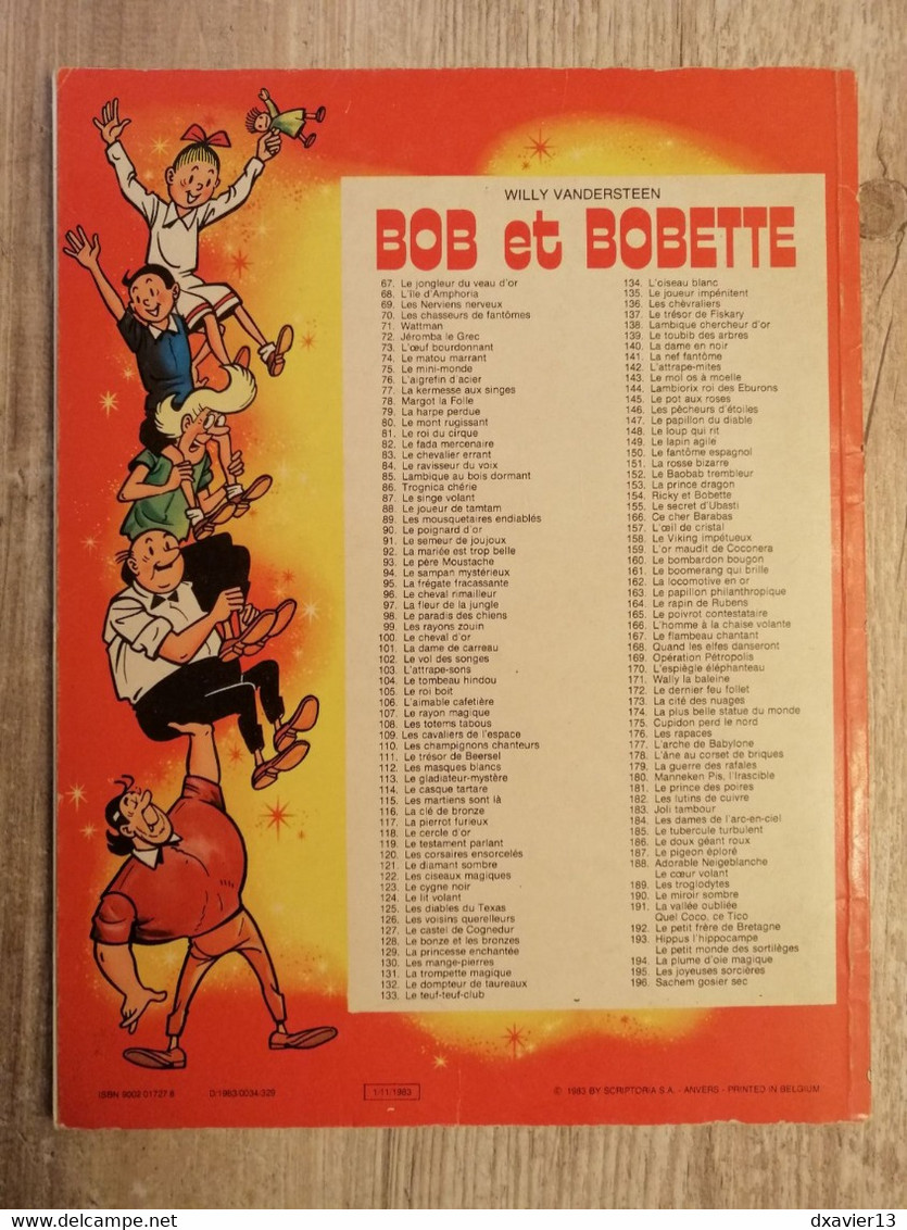 Bande Dessinée - Bob Et Bobette 196 - Sachem Gosier Sec (1983) - Bob Et Bobette