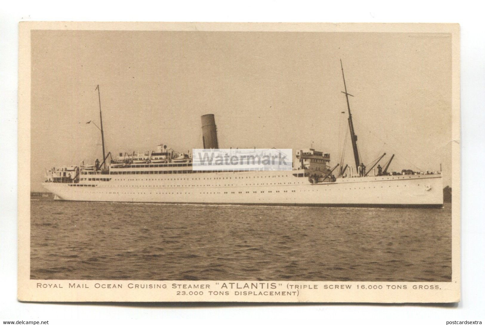 Royal Mail Ocean Cruising Steamer "Atlantis" - Old Postcard - Dampfer